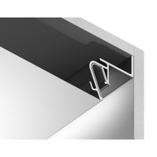 Profile Aluminum steamer Ambrella Illumination Alum Profile, GP4100BK, for a stretch ceiling with a shadow clearance width of 15 mm, 2000x34x26 mm, black color black