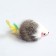 Mouse made of natural fur with a tail of feathers, 5 cm