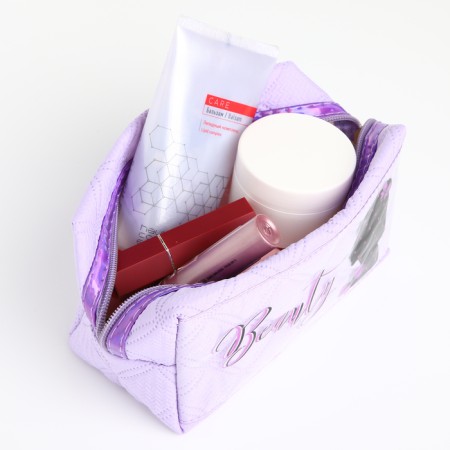 Lightning cosmetic bag, lilac color-4