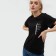 Women's T-shirt KAFTAN "Beautiful", black, rr 40-42