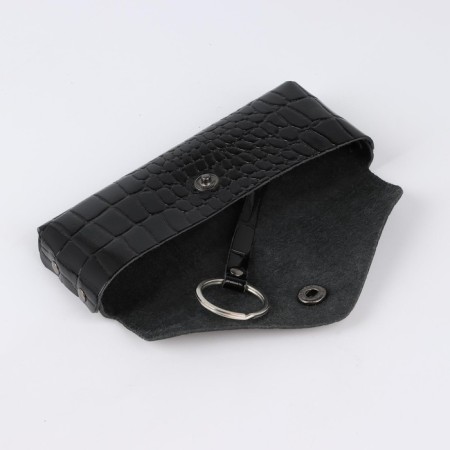 Key on the Textura button, length 15 cm, metal ring, black color-3