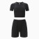 Female set (T -shirt, shorts) minku: Home Collection Black Color, size 48
