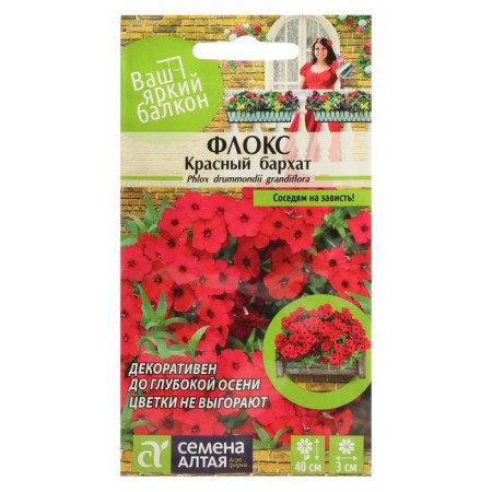 Flower seeds Flox "Red velvet", Drummond, Sem. Alt, c/p, 0.1 g