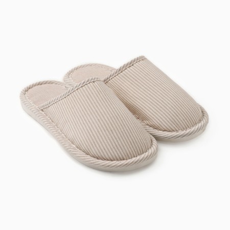 Women's slippers, size 36-37, beige color