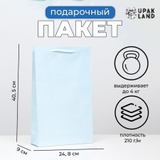 Laminated package, blue, 40.5 x 24.8 x 9 cm