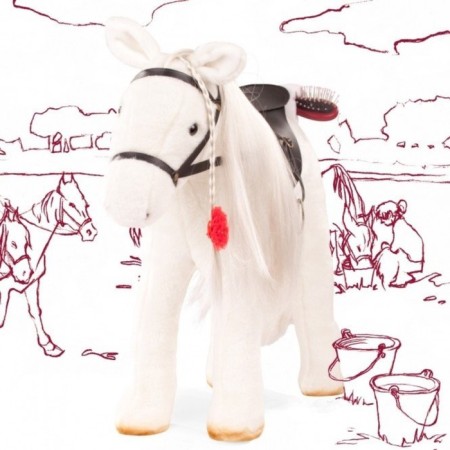 Gotz horse, white, with a comb