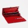 Women's wallet on magnets, red color