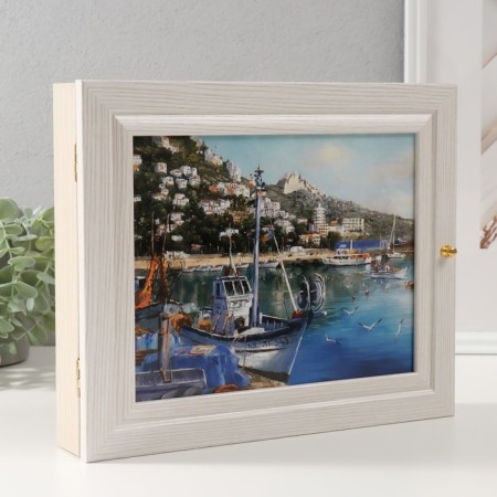 Key "Yacht at the pier" 24x29 cm-1