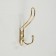 Hook furniture tundra TKT002, three -rod, gold