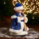 Snow Maiden "in a blue fur coat with a heart" moves, 30 cm