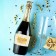 A sticker for a bottle for a wedding "Wedding champagne", monogram, 12 × 8 cm