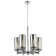 Suspended chandelier Stilform Bauers 6xe27 40w, size 60x60x71.5-150 cm, color chromium