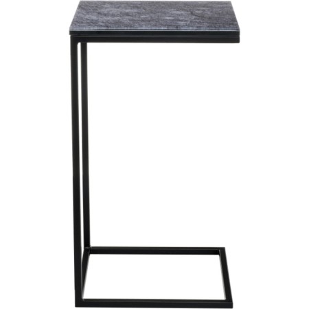 Coffee table Hercules metal, gray marble/black 30x34x62 cm-1