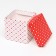 Self -assembly box "in specking" red, 10x10x10 cm