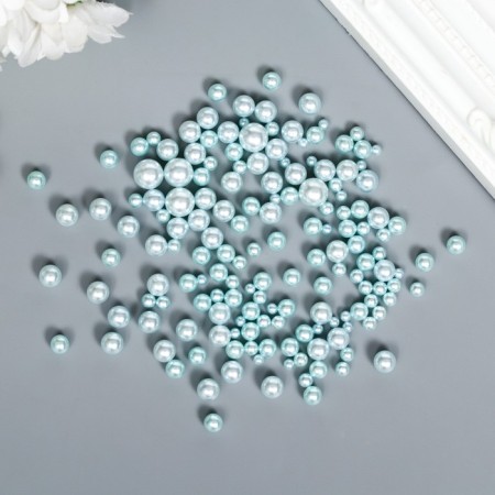 Decor for creativity plastic "Balls. Blue sky" d = 1.5-8 mm, set 10 grams