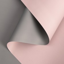 Flower film is two-color, gray-pink, 57 cm x 10 m