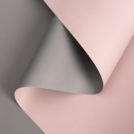 Flower film is two-color, gray-pink, 57 cm x 10 m