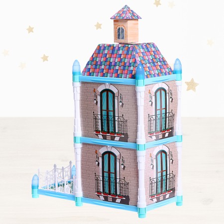 House for dolls "Fairytale life" with a doll, a pet and accessories, the light-8