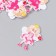 Decor for creativity Textile embroidery "Angel in a pink dress" 4.5x4 cm