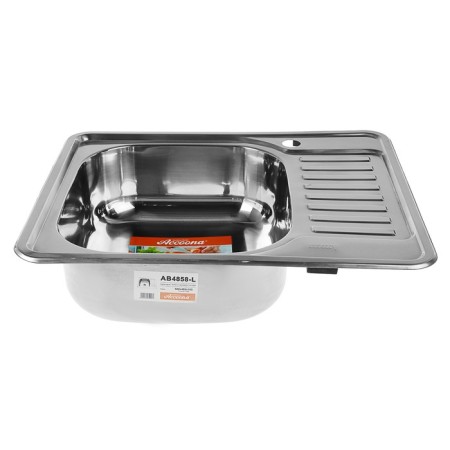 Kitchen car wash Accoona AB4858-L, Sredal, Left, thickness 0.6 mm, 580x480x165 mm, glossy-1