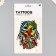 Tattoo on the body color "Birds Art" 26.1x14.6 cm