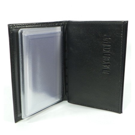 Cover for autoDocations and passports, black color-1