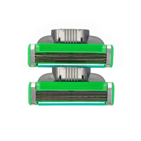Gillette Mach3 + 2 Replaceable cassettes Green color-5