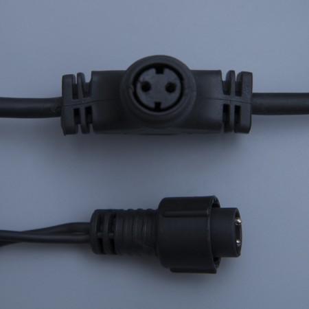 Garland "Curtain" 2 x 6 m, IP65, UMS, dark rubber thread, 1440 LED, white glow, 220 V-4