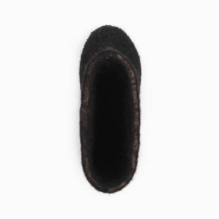 Baby boots with rubber sole, black color, size 26-3