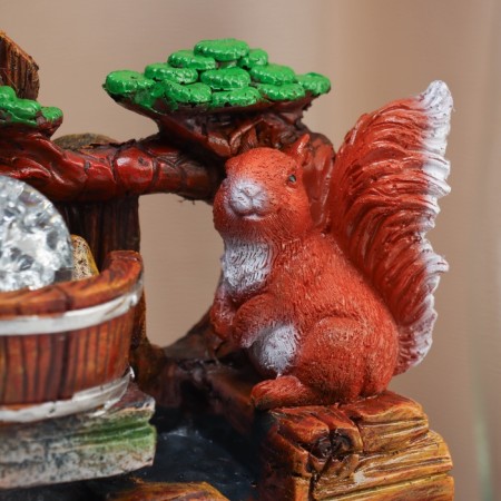 Fountain "Squirrels at the barrels" 28x21 cm (with backlight)-2