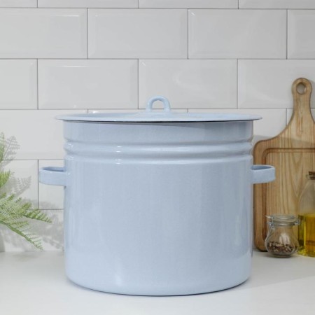 Enameled tank, 20 l, induction, blue color