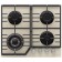 Krona Ardente 60 IV, gas, 4 burners, beige.