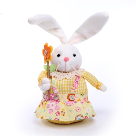 Soft toy "Bunny with a flower", 22 cm