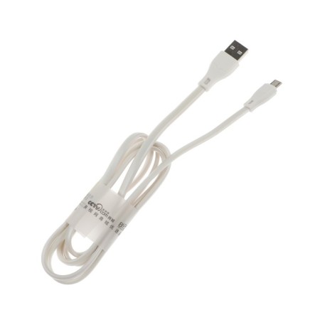 BYZ BL -625, microUSB cable - USB, 2.1 a, 1.2 m, PVC, white-2