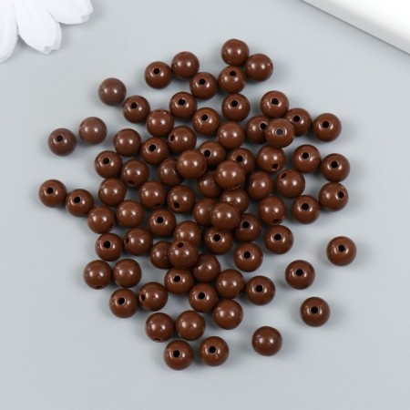 Beads Plastic "Coffee with milk" Gloss Set 25 grams d = 0.8 cm-1