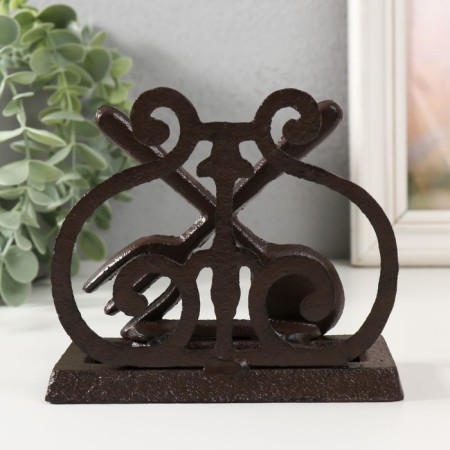 Souvenir of cast iron stand "Spoon and fork" 13.2x6.4x11.5 cm-2