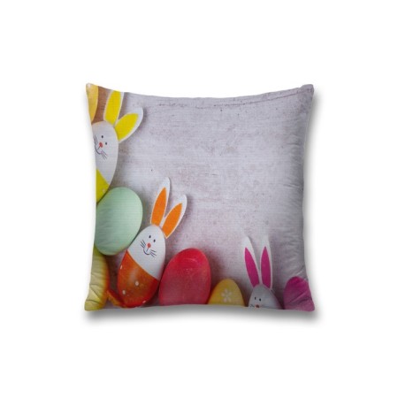 Decorative pillowcase "Painted eggs with ears", on a zipper, size 45x45 cm