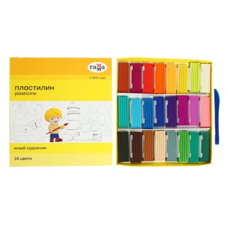 Plasticine 24 colors 336 g, gamut "Young artist", with a stack, cardboard packaging 170820201