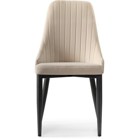 CHIL STILL A METAL CARA Metal/velor, black/beige 47x57x89 cm-1