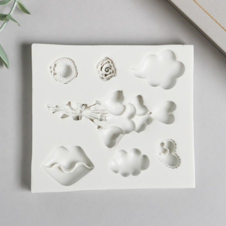 Mold Silicon "Love Fleur" 7 items 1.2x9.8x10 cm
