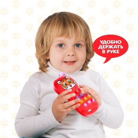 Musical phone “Good friend”, light effects, Russian voice acting, works from batteries-4