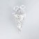 Carriage - hexagon for flowers "Contour flowers", white, 15 x 35 x 15 cm