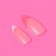 Frolling nails "colored jacket", 24 pcs, adhesive plates, almond shape, glossy pink/white color