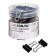 A set of paper clamps 15 mm, 60 pieces, in a plastic tube, black