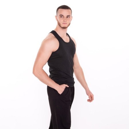 Men's home Comfort pants, black color, size 56-2