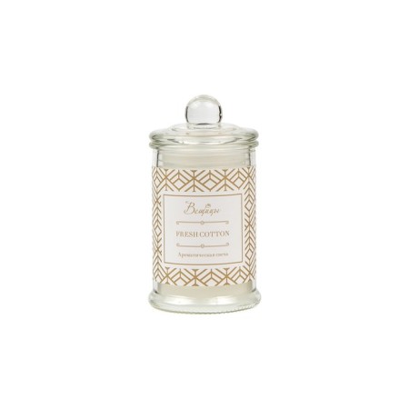 Aromatic candle in Fresh Cotton glass, 6 × 11 cm