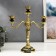 Summary Metal for 3 candles "rosary" gold, black enamel 35.5x32x12 cm