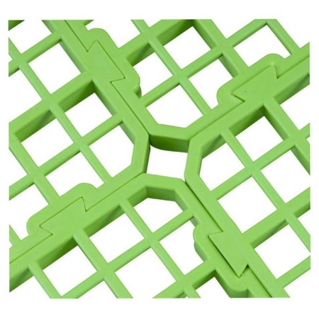 Half plastic for rabbits and chickens, 25 × 25 cm, green-1
