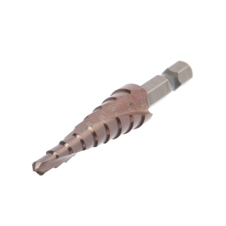 Drill step tundra pro, hss-CO, spiral profile, hexagonal shank, 4-12 mm