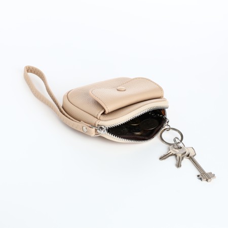 Lightning purse, purse, beige color-3